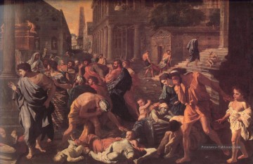 La Peste d’Ashdod classique peintre Nicolas Poussin Peinture à l'huile